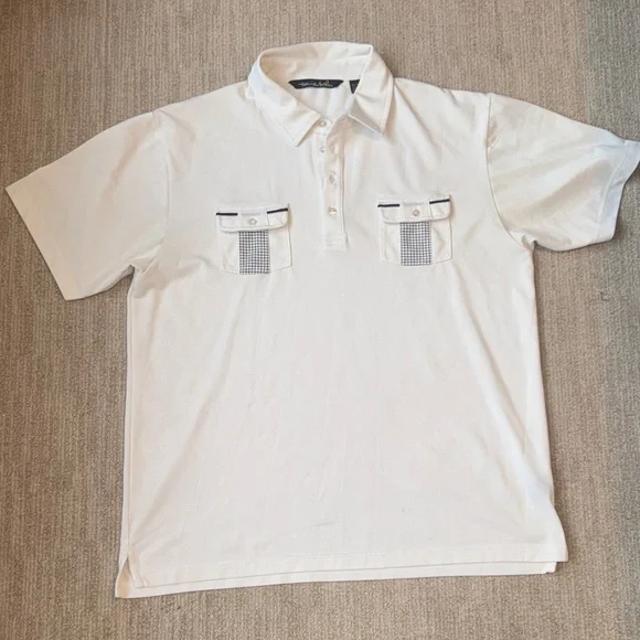 Travis Mathew Mens XL White Short Sleeve Golf Polo Shirt Performance Top - Picture 2 of 11